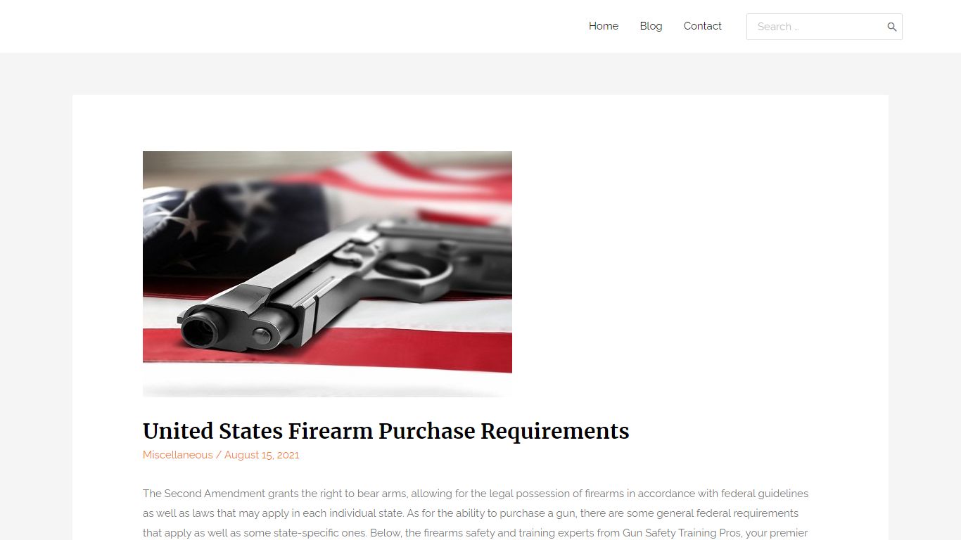 United States Firearm Purchase Requirements - Gun Safety Training Pros